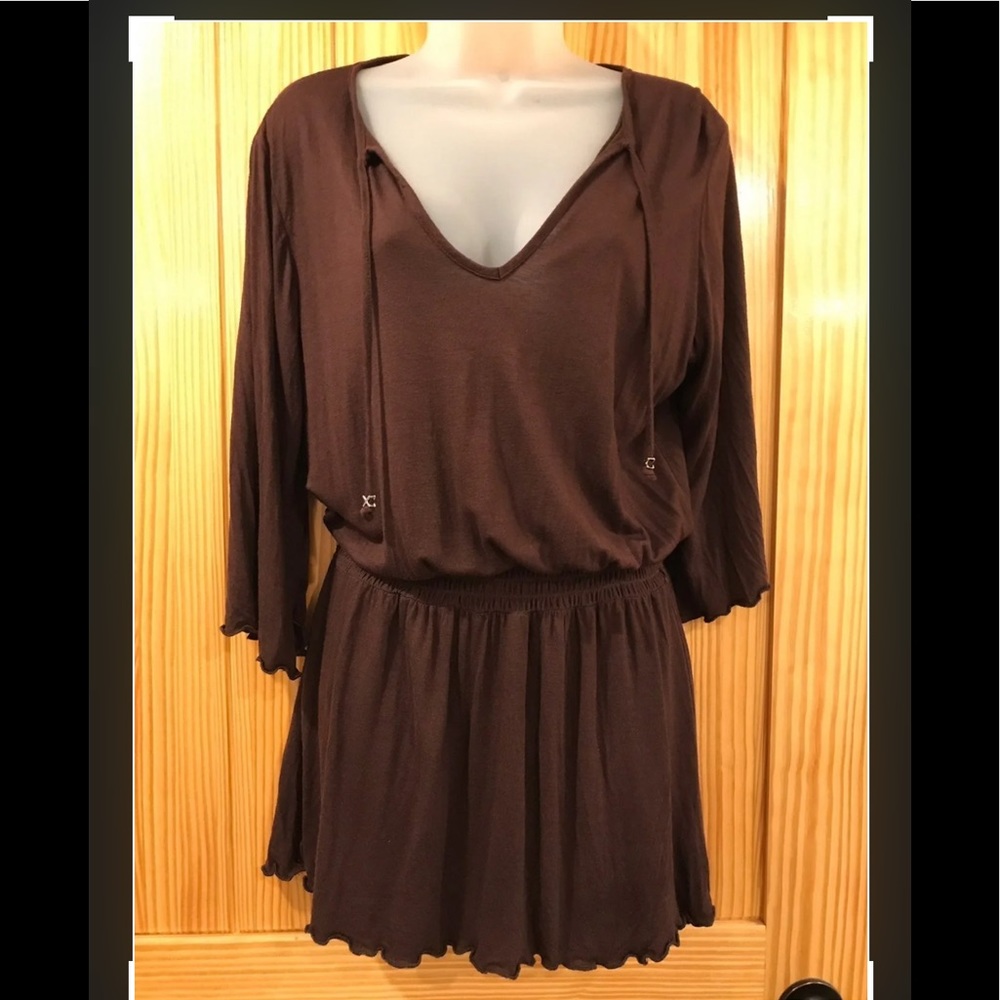 Dark Brown Bathing Suit Coverup by Dotti